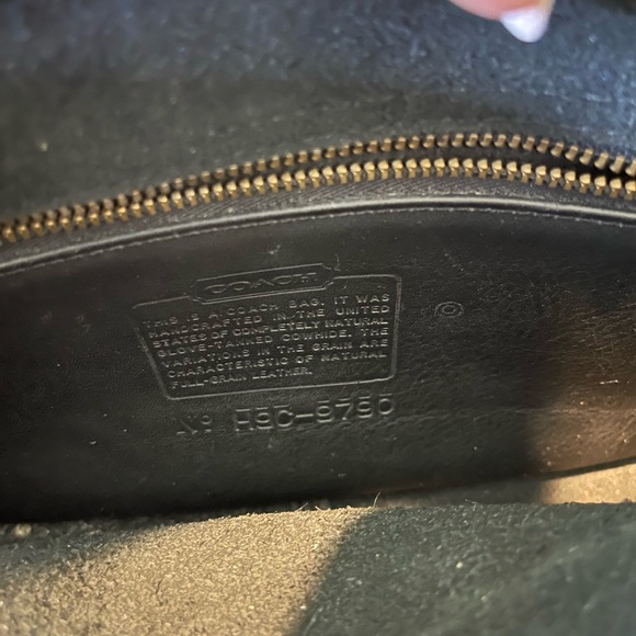 90s RARE COACH Vintage City Bag Black Leather Crossbody Shoulder Purse Bag 9790 - Picture 4 of 9